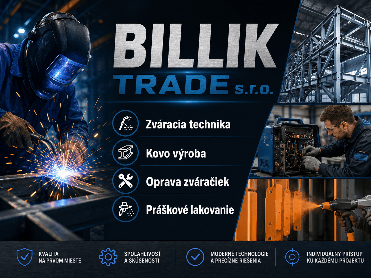 Práškové lakovanie kovových dielov — Billik Trade Nitra